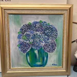 Floral Painting in Gold Frame